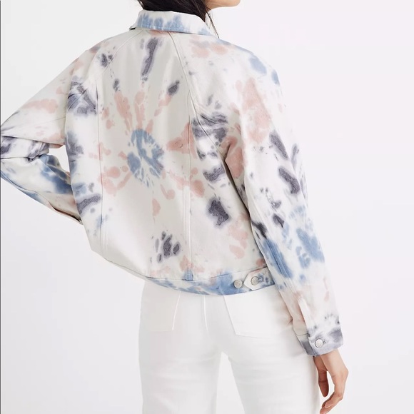Madewell The Raglan Oversized Jean Jacket: Tie-Dyed Edition size XL - Picture 11 of 11
